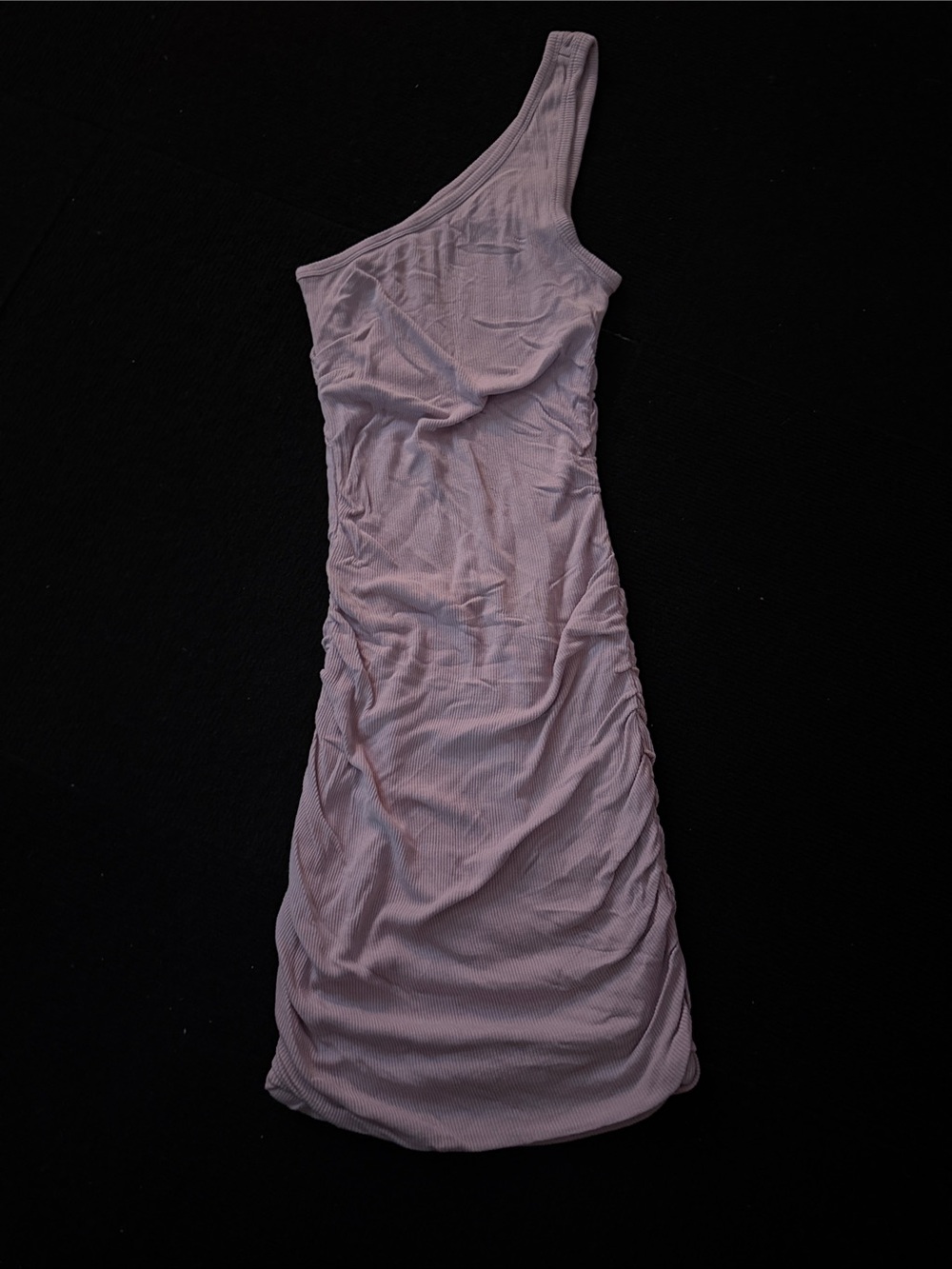 l*space One-Shoulder Ruched Dress in Dusty Mauve